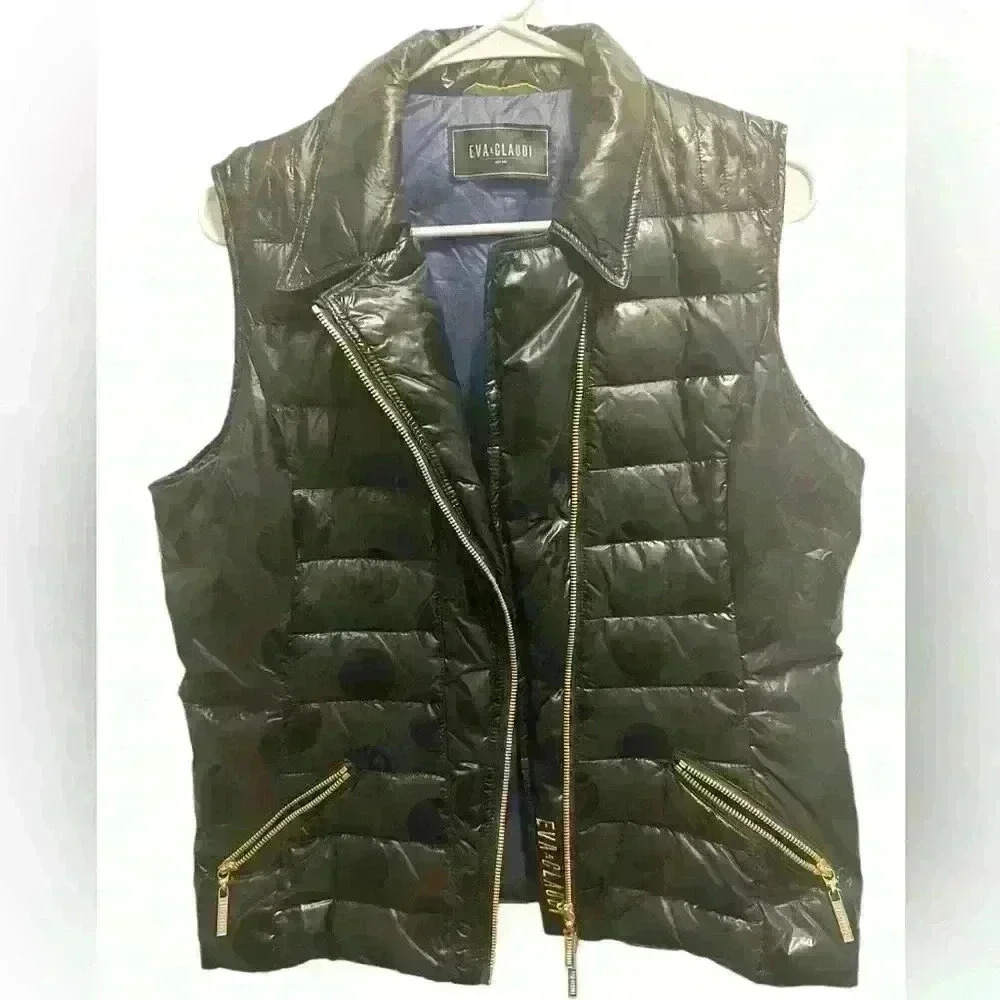 EVA&CLAUDI- Women’s Puffer Vest/ Black/ Size 42 Equivalent To Size L/12